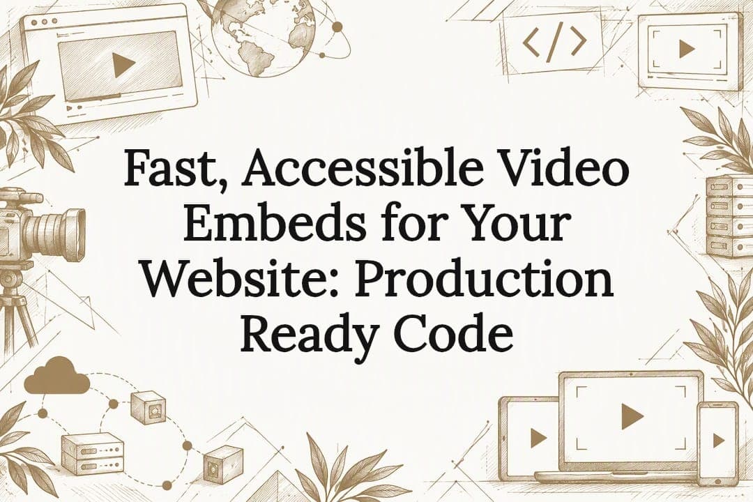 Fast, Accessible Video Embeds for Your Website: Production Ready Code
