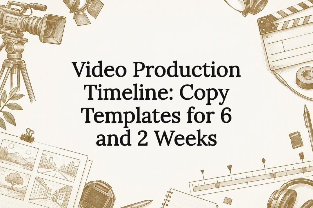 Video Production Timeline: Copy Templates for 6 and 2 Weeks