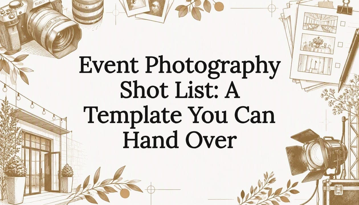 Event Photography Shot List: A Template You Can Hand Over