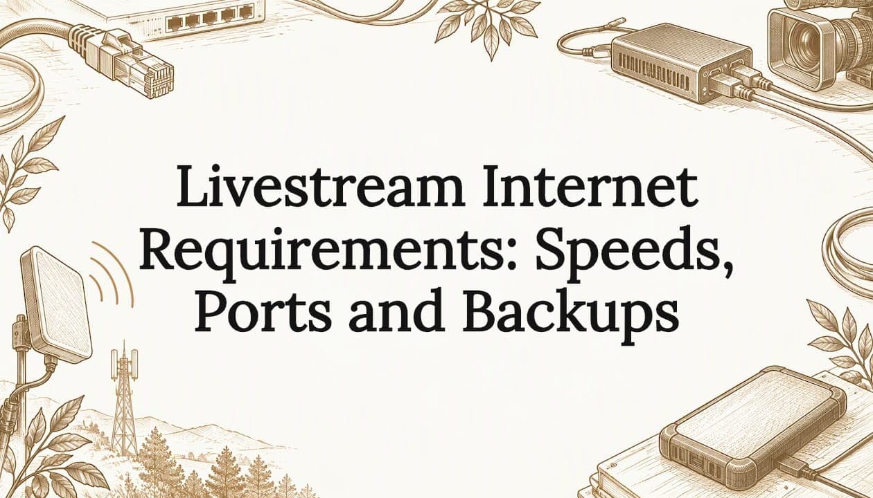 Livestream Internet Requirements: Speeds, Ports and Backups