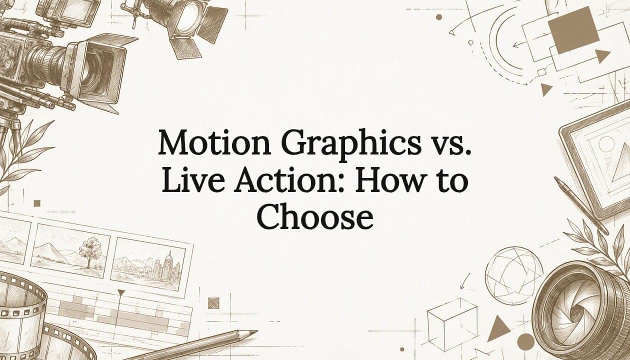 Motion Graphics vs. Live Action: How to Choose