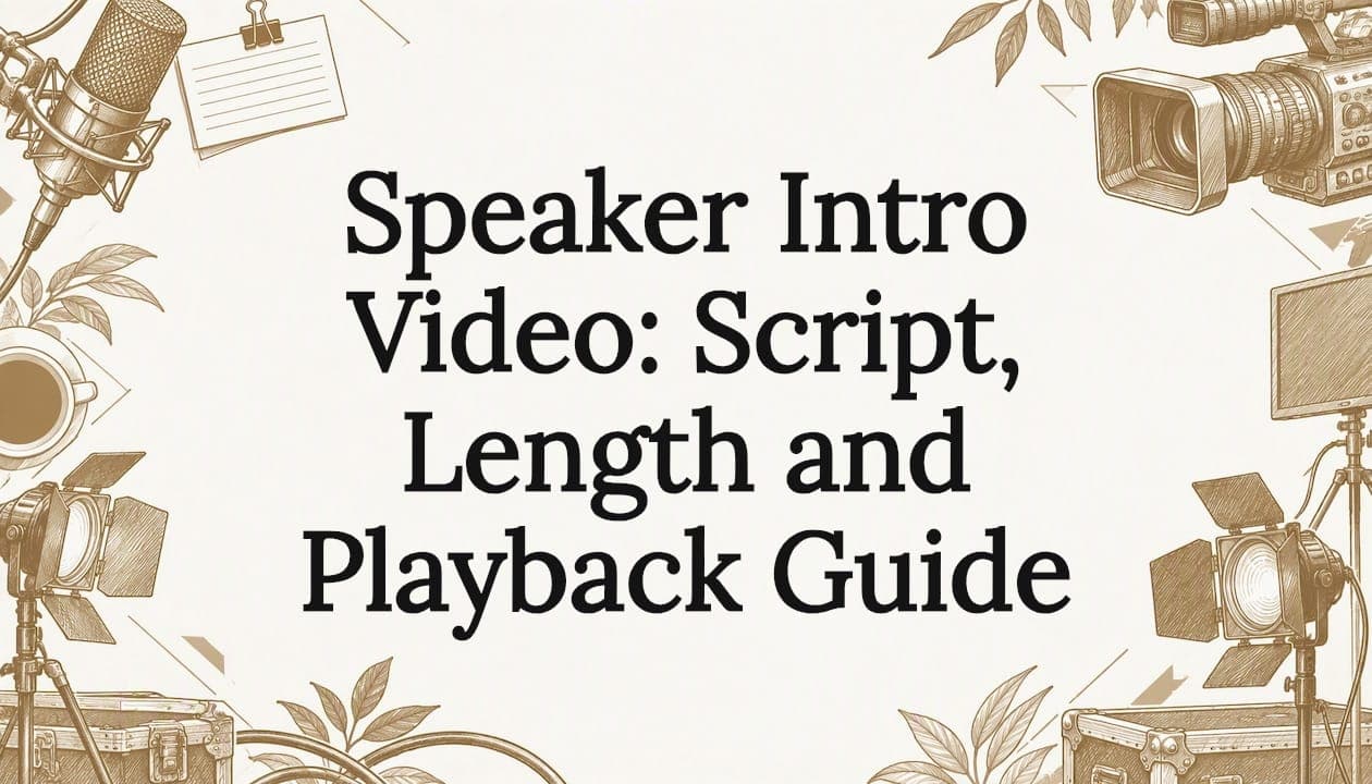 Speaker Intro Video: Script, Length and Playback Guide